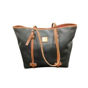 Dooney &Bourke Bag Women 1Size BigShopperTote Pebbled Leather Red Interior Black